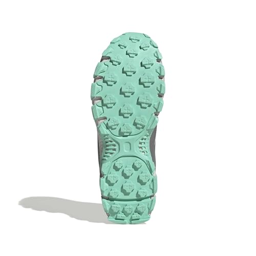 adidas Women's Terrex Rockadia Trail Running, Clear Mint/Grey/Silver Metallic, 8