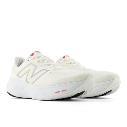 New Balance Men's Fresh Foam X 1080 V14 Running Shoe, White/Silver Metallic/Sea Salt, 10 M