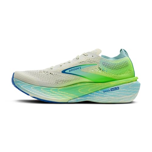 Brooks Unisex Hyperion Elite 4 PB, Neutral Race Running Shoe, Men & Women - Bluewash/Green Gecko/Cobalt - 5.5 Medium