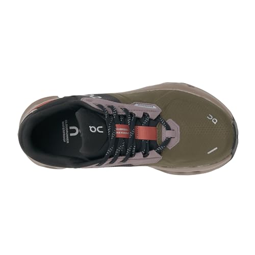 On Women's Cloudrunner 2 Waterproof Sneakers, Olive/Mahogany, 9.5 Medium US