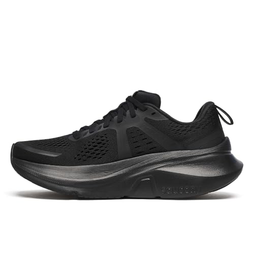 Saucony Women's Guide 18 Sneaker, Black/Black/Black, 11