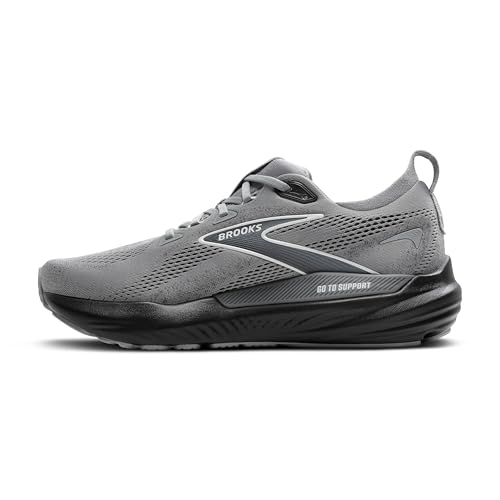 Brooks Men’s Glycerin GTS 22 Supportive Running Shoe - Primer Gray/Ebony/Bluewash - 9.5 Medium
