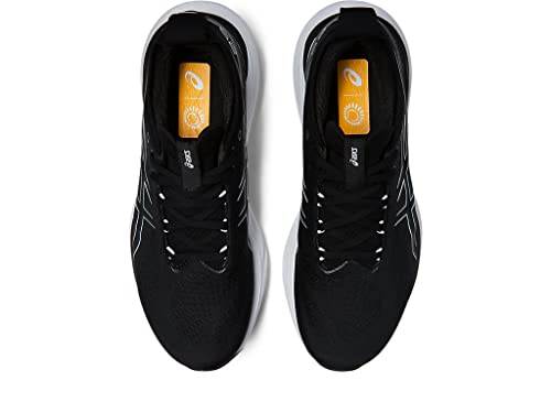 ASICS Men's Gel-Nimbus 25 Running Shoes, 12.5, Black/Pure Silver