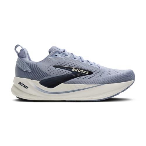 Brooks Men's Ghost Max 4 Running Shoes, Blue/Navy/Coconut, 9 US