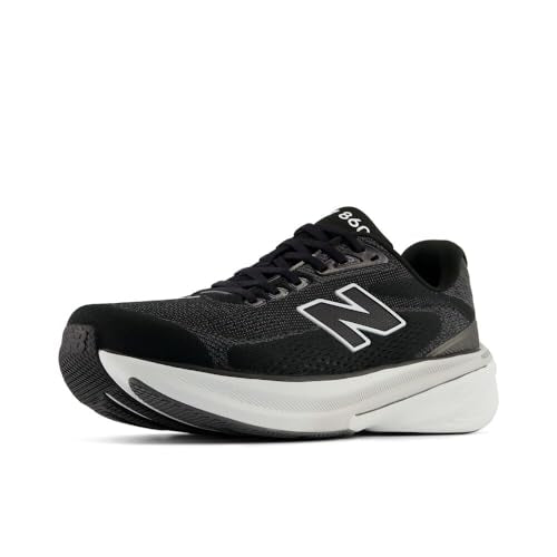 New Balance Men's Fresh Foam X 860 V15 Running Shoe, Black/Nb 103 White, 10.5 W