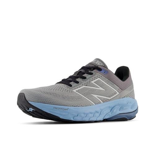 New Balance Men's Fresh Foam X 860 V14 Running Shoe, Slate Grey/Chrome Blue/Sea Salt, 9