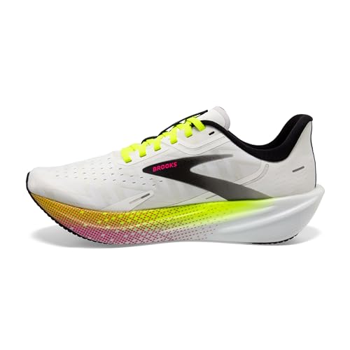 Brooks Men’s Hyperion Max Neutral Running Shoe - White/Black/Nightlife - 9 Medium
