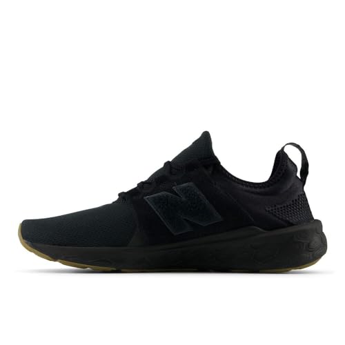 New Balance Men's Fresh Foam X Cruz V3 Running Shoe, Black/Black/Gum 020, 10 M