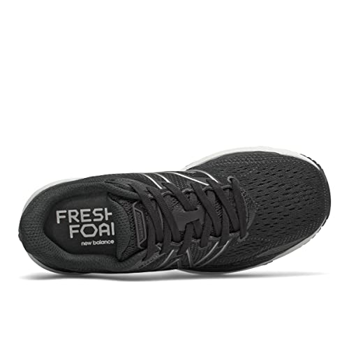 New Balance Women's Fresh Foam X 860 V12 Running Shoe, Black/White, 10.5 M
