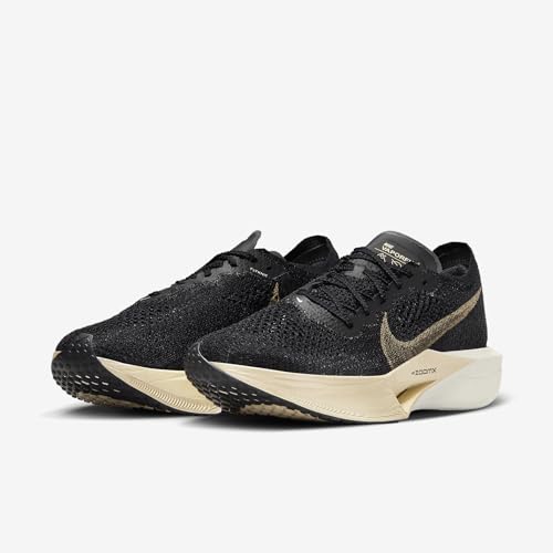Nike Vaporfly 3 Men's Road Racing Shoes (DV4129-001, Black/Black/Oatmeal/Metallic Gold Grain) Size 7