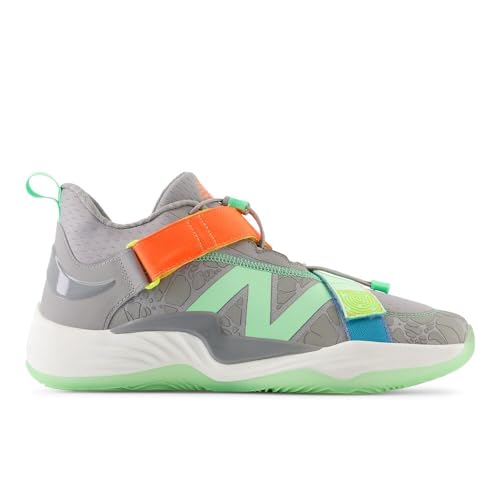 New Balance Unisex-Adult FuelCell Lindor 2 Pre-Game Baseball Shoe, Team Away Grey/Electric Jade/Neon Dragonfly, Men 14 M/Women 15.5 W