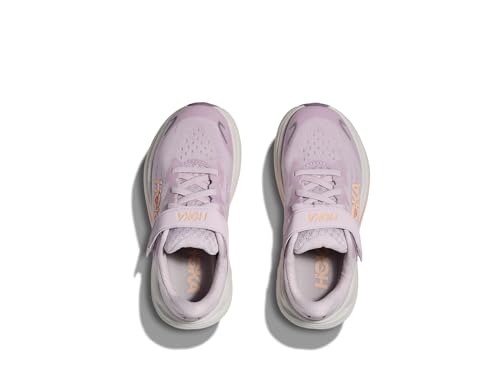 Hoka, Unisex Kid's, Clifton 10 (Little Kid), Lilac Cream/Tangerine Glow, 12, Medium - alternate view 2