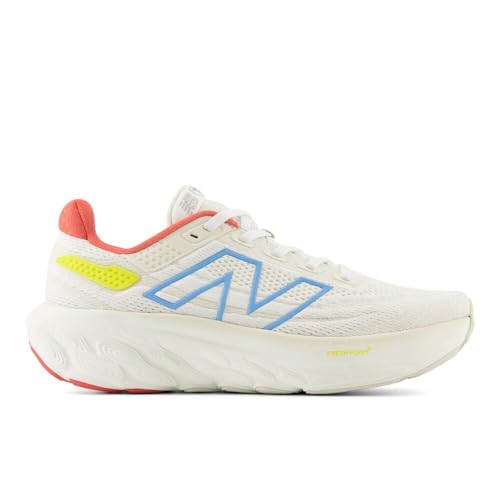 New Balance Women's Fresh Foam X 1080 V13 Running Shoe, Sea Salt/Coastal Blue/Gulf Red, 13 M - alternate view 3