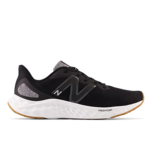 New Balance Men's Fresh Foam Arishi V4 Running Shoe, Black/Silver Metallic/Gum 2, 9