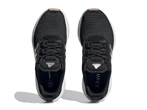 Adidas Womens Swift Run23 Core Black/Champagne Metallic/White 10