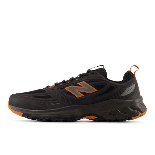 Men's New Balance 410 v9 Trail Shoes in Faded Black/Team Orange alternate view 2