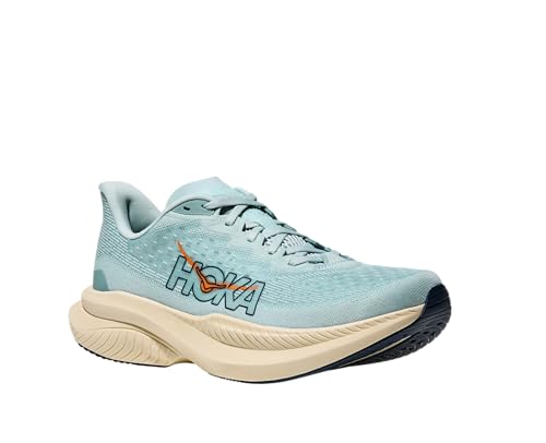 Hoka Men's Mach 6 Sneaker, Clear Sea/Sea Water, 9.5