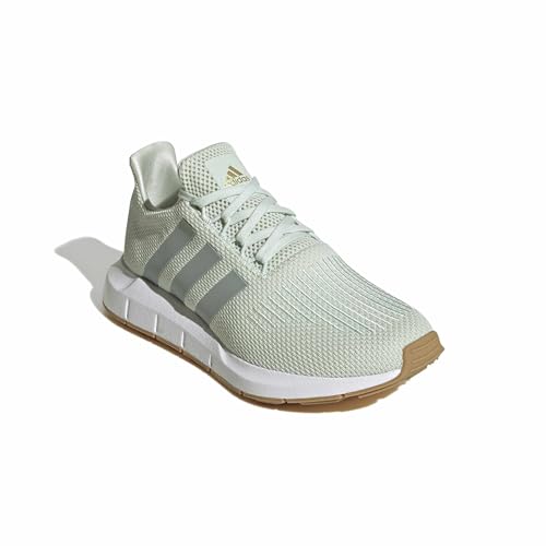 adidas Women's Swift Run 1.0, Linen Green/White, 9.5