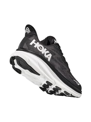 HOKA ONE ONE Clifton 9 Womens Shoes Size 8, Color: Black/White - alternate view 5