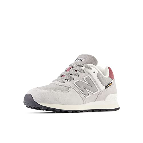 New Balance Kids 574 V1 70s Racing Lace-up Sneaker, RAINCLOUD/Shadow Grey, 2.5 W Little Kid (4-8 Years)