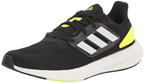 Adidas Men's Pureboost 22 Black/White/Solar Yellow 11 Adult