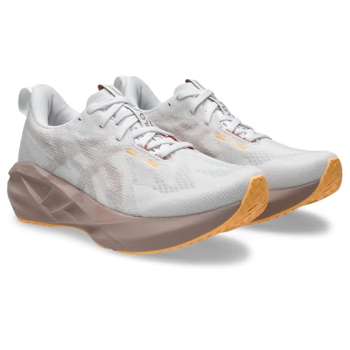ASICS Women's NOVABLAST 5 Running Shoes, 8.5, White/Fawn