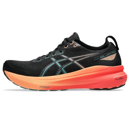 ASICS Men's Gel-Kayano 31 Running Shoes, 11, Black/Rainy Lake