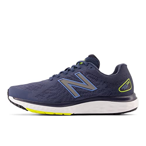 New Balance mens 680 V7 Running Shoe 10 X-Wide Navy/Yellow