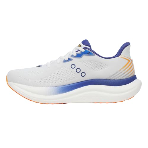 Saucony Men's Triumph 23 Sneaker, White/Azurit, 10