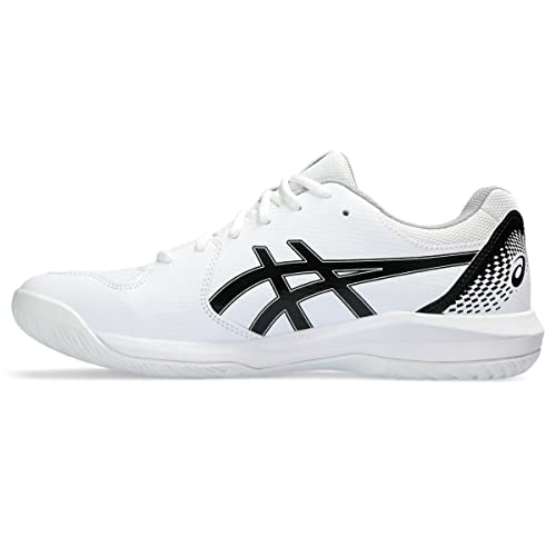 ASICS Men's Gel-Dedicate 8 Tennis Shoes, 12, White/Black