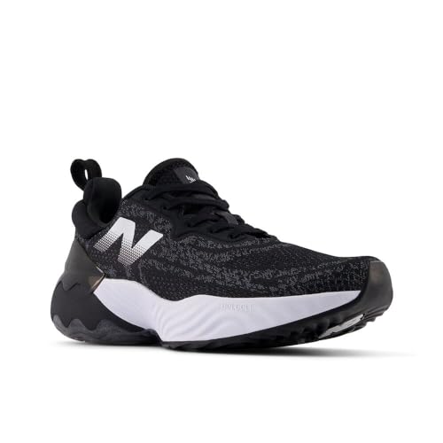 New Balance Women's FuelCell Rebel TR V2 Running Shoe, Black/White/Bleached Lime Glo, 12 M