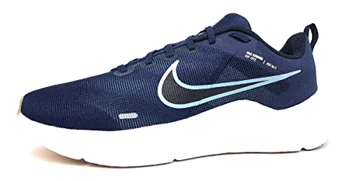 Nike - Downshifter 12, Men's Sneaker, Blue Midnight Navy Worn Blue Dark Obsidian, 8