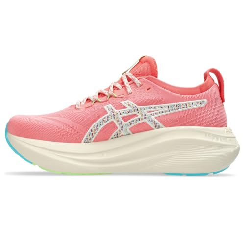 ASICS Women's Gel-Nimbus 27 Trail Running Shoes, 8.5, Nature Bathing/Guava