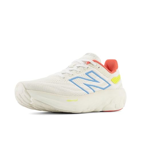 New Balance Women's Fresh Foam X 1080 V13 Running Shoe, Sea Salt/Coastal Blue/Gulf Red, 13 M - product image