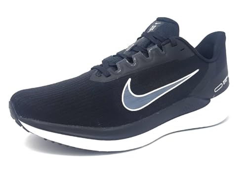 Nike Air Winflo 9, Men's Sneaker, Black White Dk Smoke Grey, 11 US