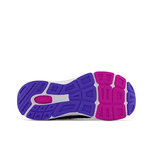 New Balance Kid's 680 V6 Hook and Loop Running Shoe, Black/Magenta Pop/Aura, 3 Infant