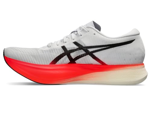 ASICS Unisex METASPEED Edge+ Running Shoes, 12M / 13.5W, White/Black