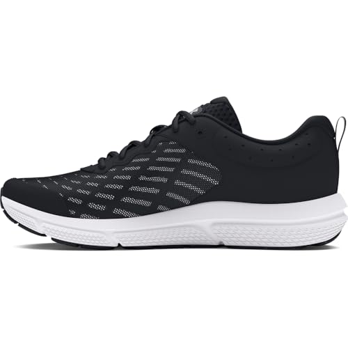 Under Armour Men's Charged Assert 10 Shoes, (001) Black/Black/White, 11.5