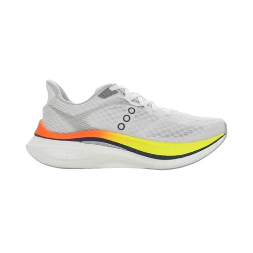 Saucony Women's Endorphin Speed 5 Trail Running Shoe, White/Citron, 8
