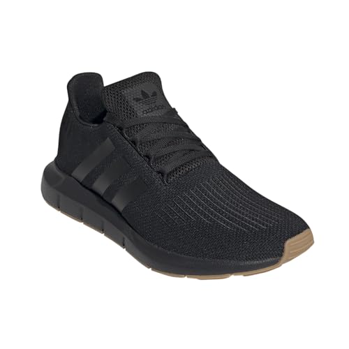adidas Originals Men's Swift Run Shoe, Black/Black/Gum, 4