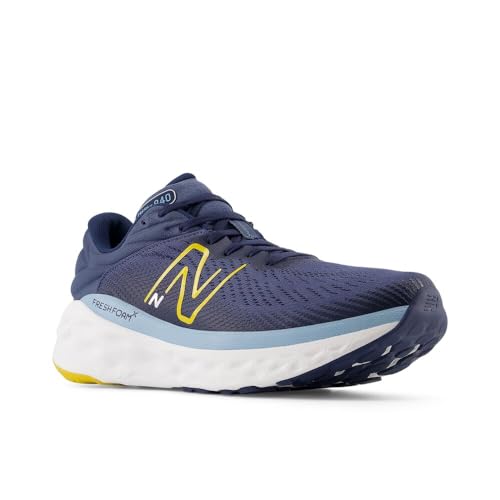 New Balance Men's Fresh Foam X 840 V1 Running Shoe, Vintage Indigo/Ginger Lemon/Chrome Blue, 7 M
