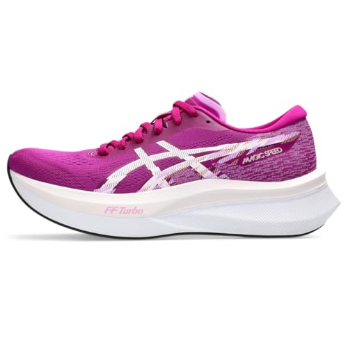 ASICS Women's Magic Speed 4 Running Shoes, 8, Purple Spectrum/Pale Pink