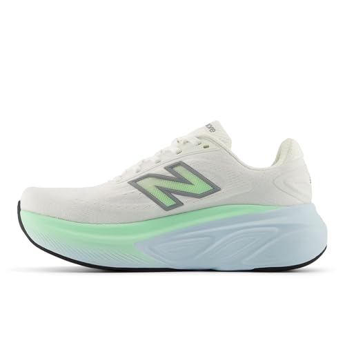 New Balance Women's Fresh Foam X More V6 Running Shoe, Sea Salt/Lab Green/Frosted Glass, 9 W