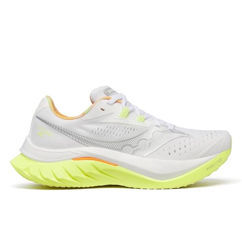 Saucony Women's Endorphin Speed 4 Sneaker, White/Sunny, 10