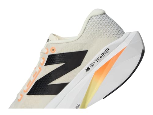 New Balance Men's FuelCell SuperComp Trainer V3 Running Shoe, Angora/Hot Mango/Black, 12.5 M