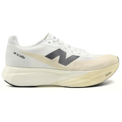 New Balance | FuelCell SuperComp Elite v5 | Women's | Linen/White/Gold Metallic