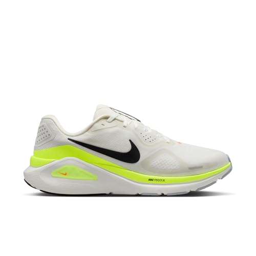 Nike Men's Structure 26 Sneaker, Summit White/Black/Volt/Total Orange, 12