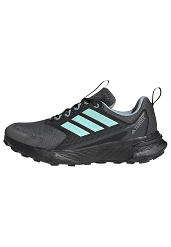 Adidas Women's Terrex Tracefinder 2 Climaproof Trail Running, Carbon/Semi Flash Aqua/Grey, 8
