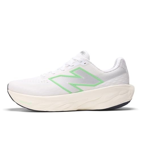 New Balance Men's Fresh Foam X 1080 V14 Running Shoe, Nb 103 White/Lime Leaf/Angora, 10 M