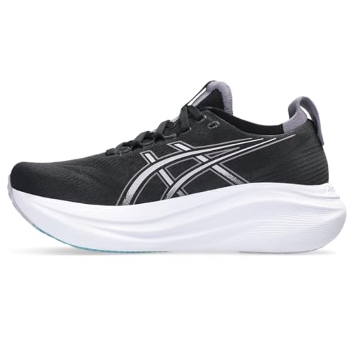 ASICS Women's Gel-Nimbus 27 Running Shoe, 5, Black/Dusk Violet